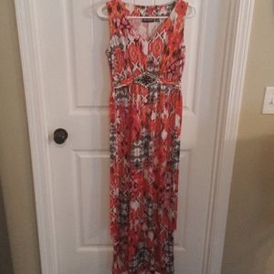Nina Leonard Brand / Misses Maxi Dress / Pink